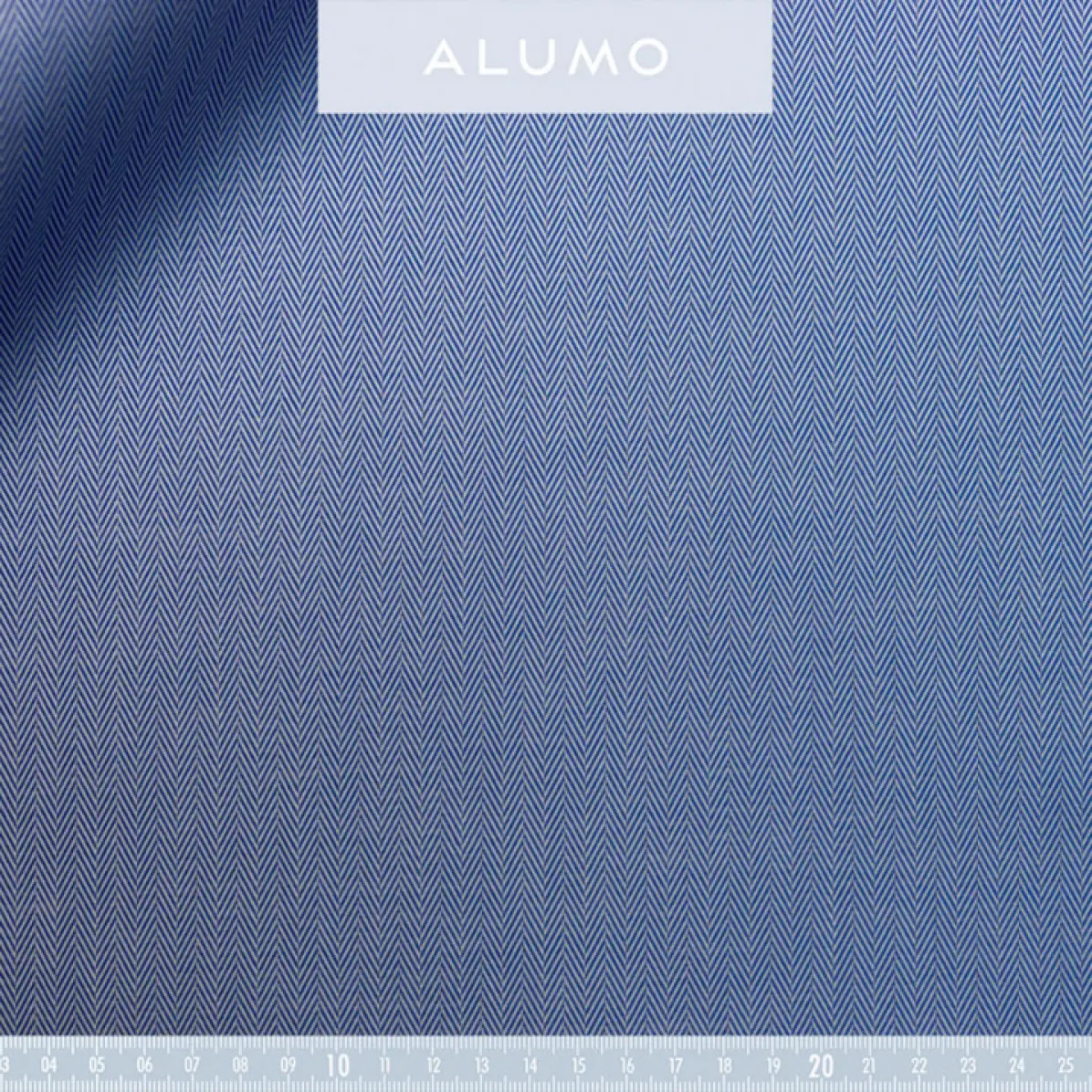 Twill Escort Medium Blue Herringbone