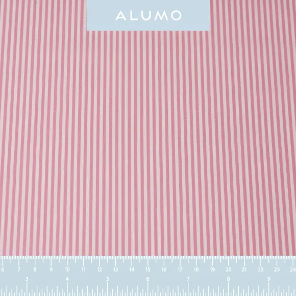 Supraluxe Rose Popeline Rayures 1 - 2