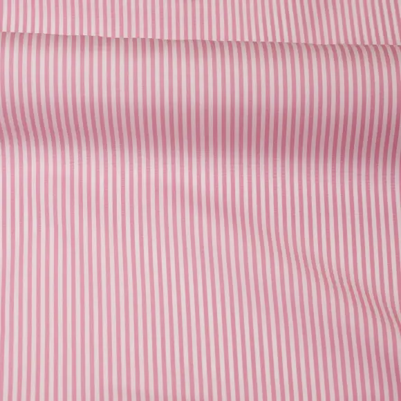 Supraluxe Rose Popeline Rayures 1 - 3