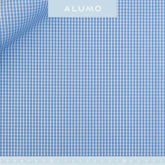 Superior Blu medio Popelin Quadri 2