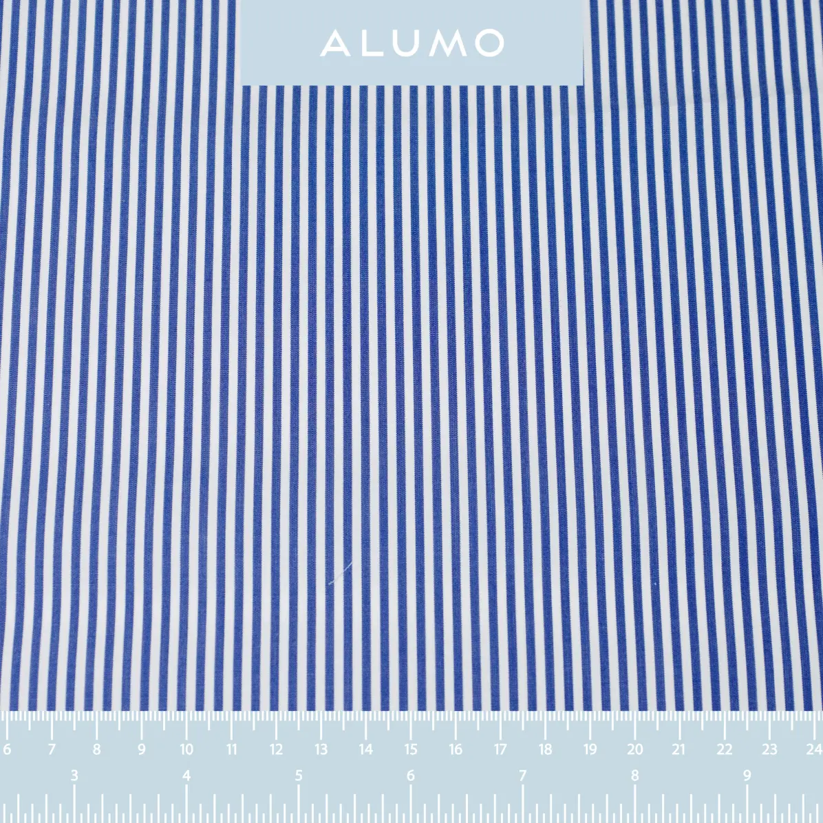 Supraluxe Bleu foncé Popeline Rayures 3