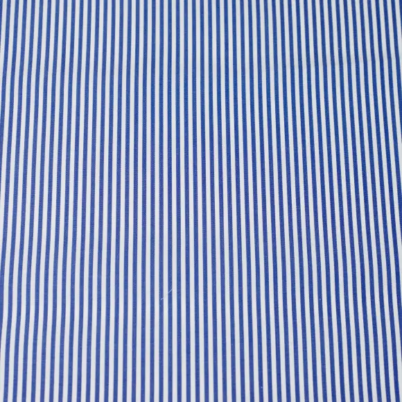 Supraluxe Bleu foncé Popeline Rayures 3 - 4