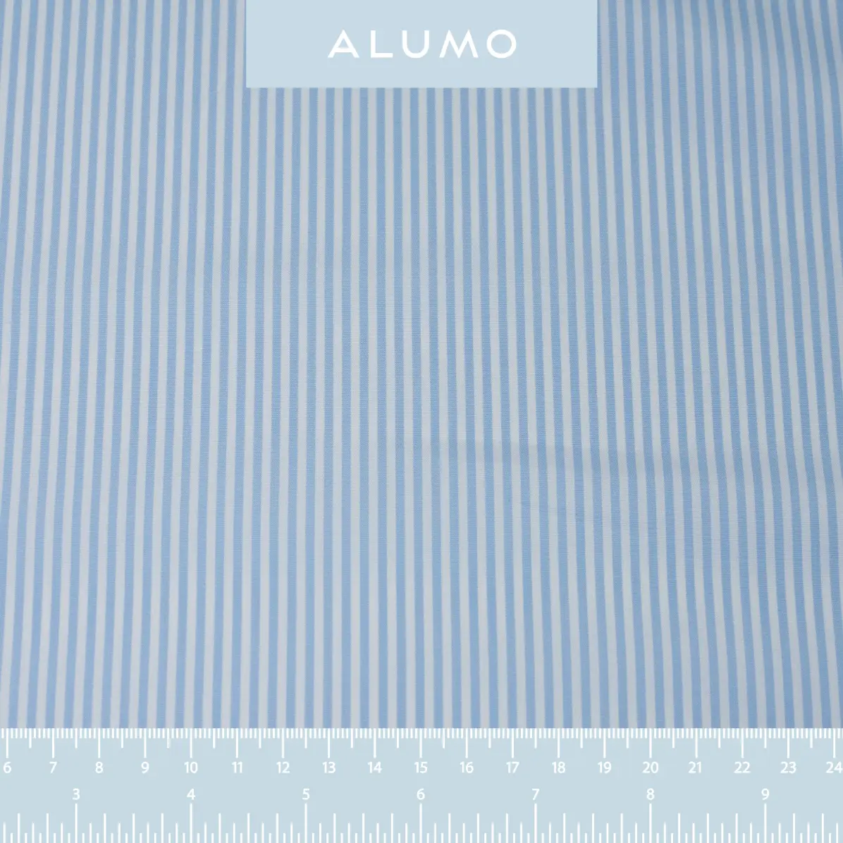 Supraluxe Bleu clair Popeline Rayures 5