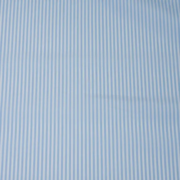 Supraluxe Bleu clair Popeline Rayures 5 - 4