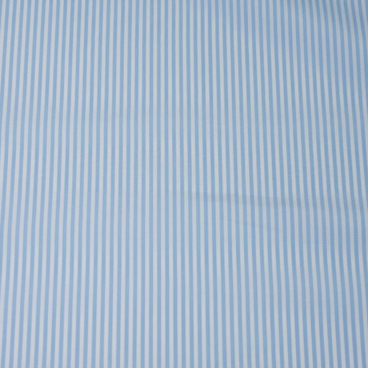 Supraluxe Bleu clair Popeline Rayures 5