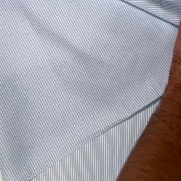 Satin Medium Blue Satin Stripes - 5