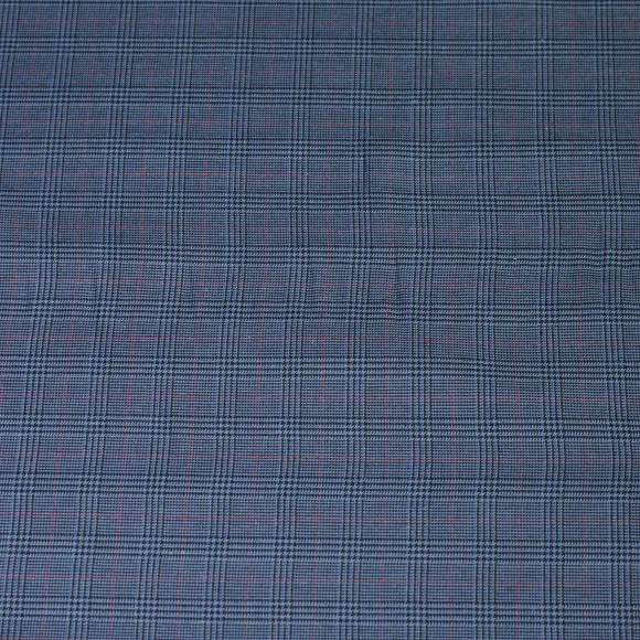 Flanello Junior Dark Blue Twill Check - 4