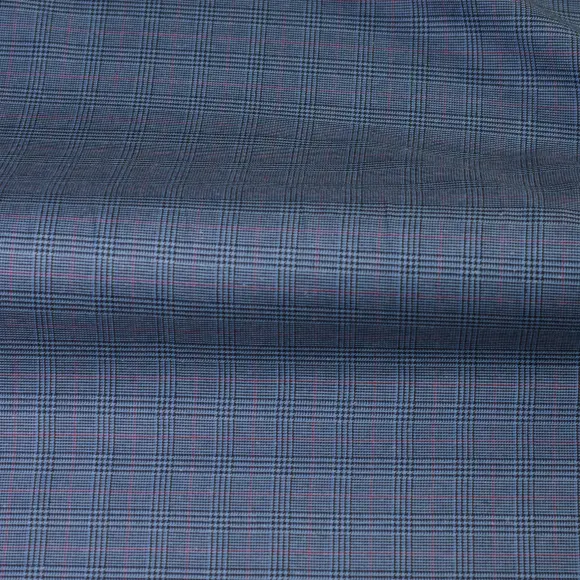 Flanello Junior Dark Blue Twill Check - 3