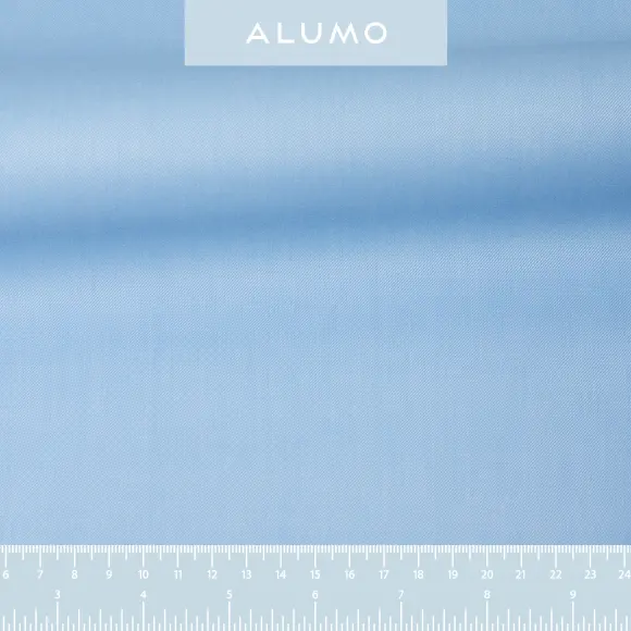 Flanello Medium Blue Twill Solid plain - 2