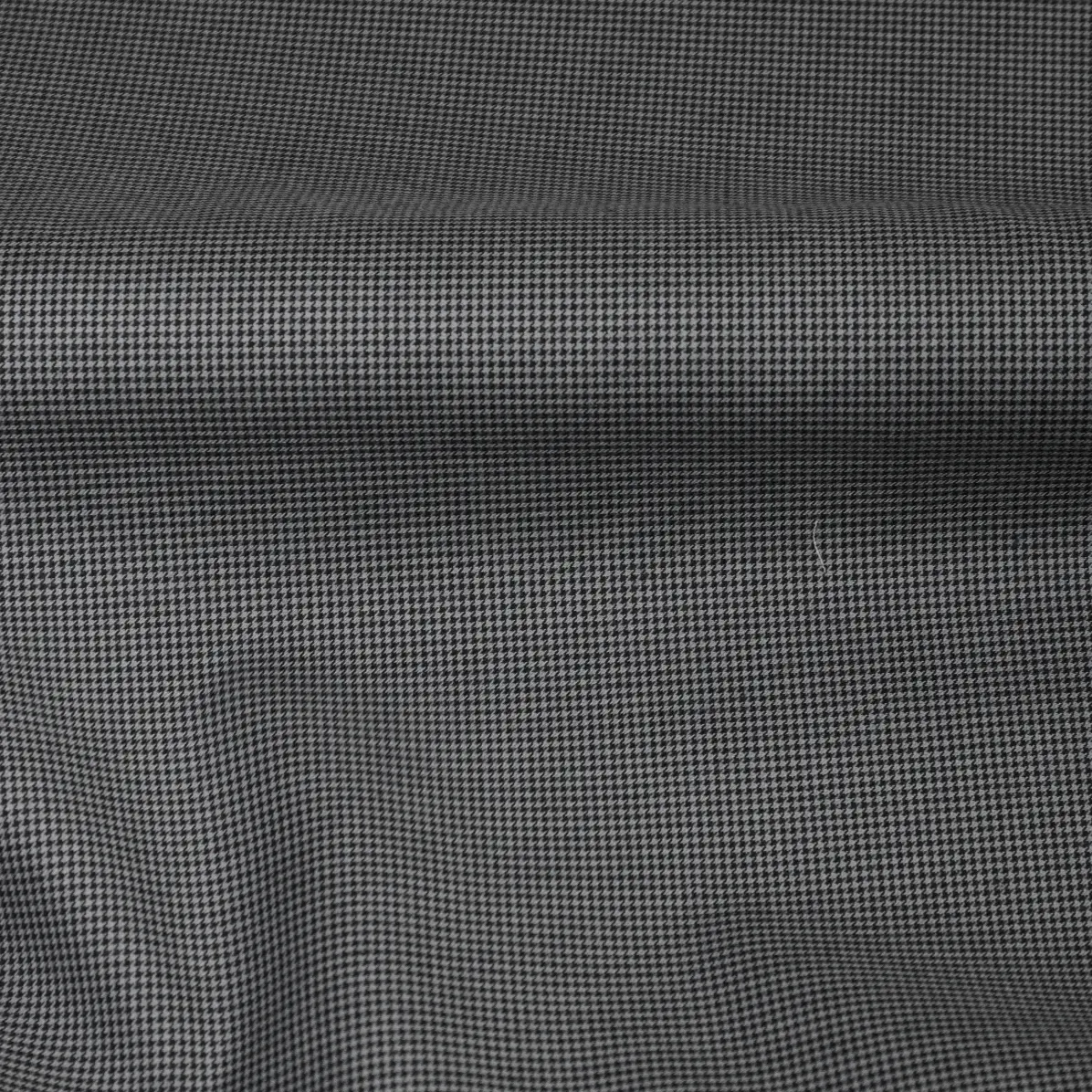 Flanello Junior Black Twill Solid Plain Structured