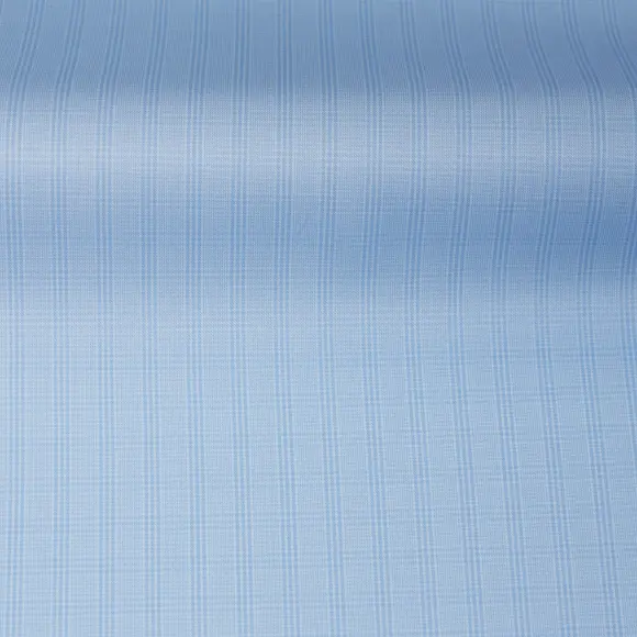 Salvatore Triplo Light Blue Twill Check - 3