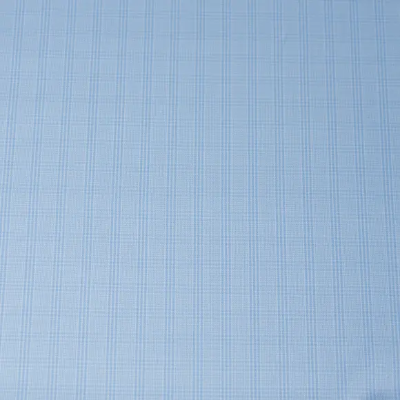Salvatore Triplo Light Blue Twill Check - 4