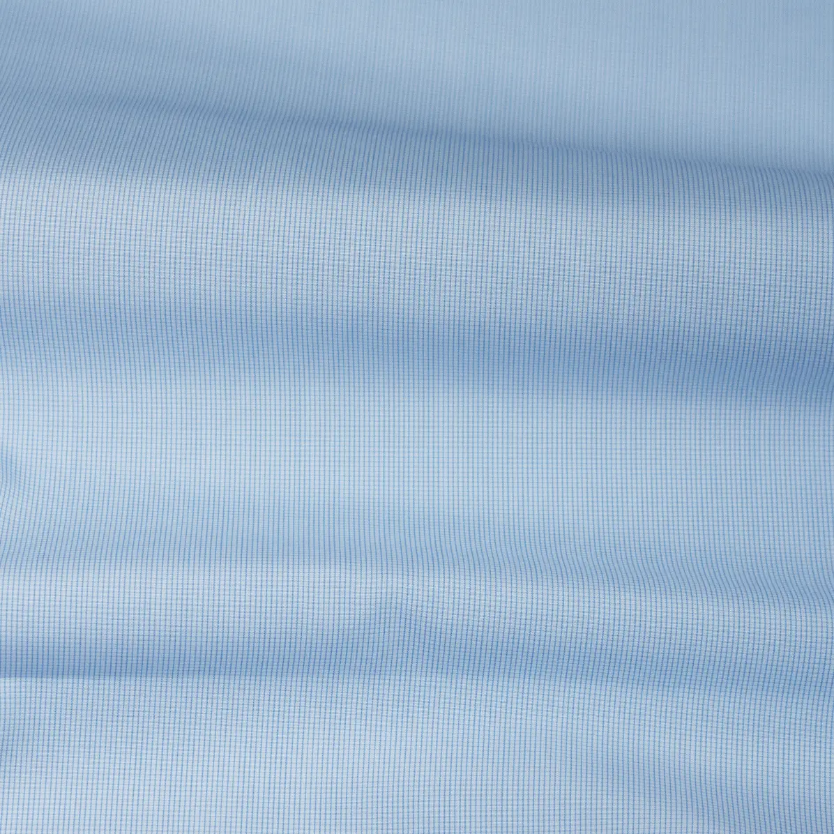 Sea Island Medium Blue Popelin Check 1