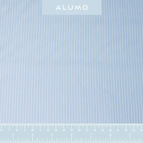 Sea Island Bleu moyen Popeline Rayures 5 - 2