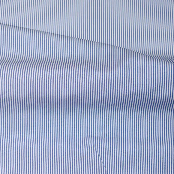 Sea Island Blu scuro Popelin Righe 1 - 3