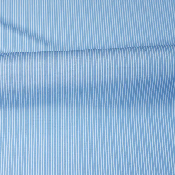 Sea Island Medium Blue Popelin Stripes 6 - 3
