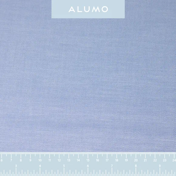 Twill Escort Medium Blue Twill Solid Plain - 2