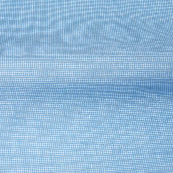 Centolino Blu medio Popelin Quadri - 3