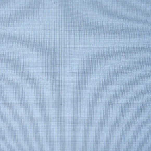 Supraluxe Medium Blue Popelin Check 3 - 4